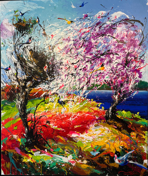 Almond Trees Landscape by Yorgo Igli