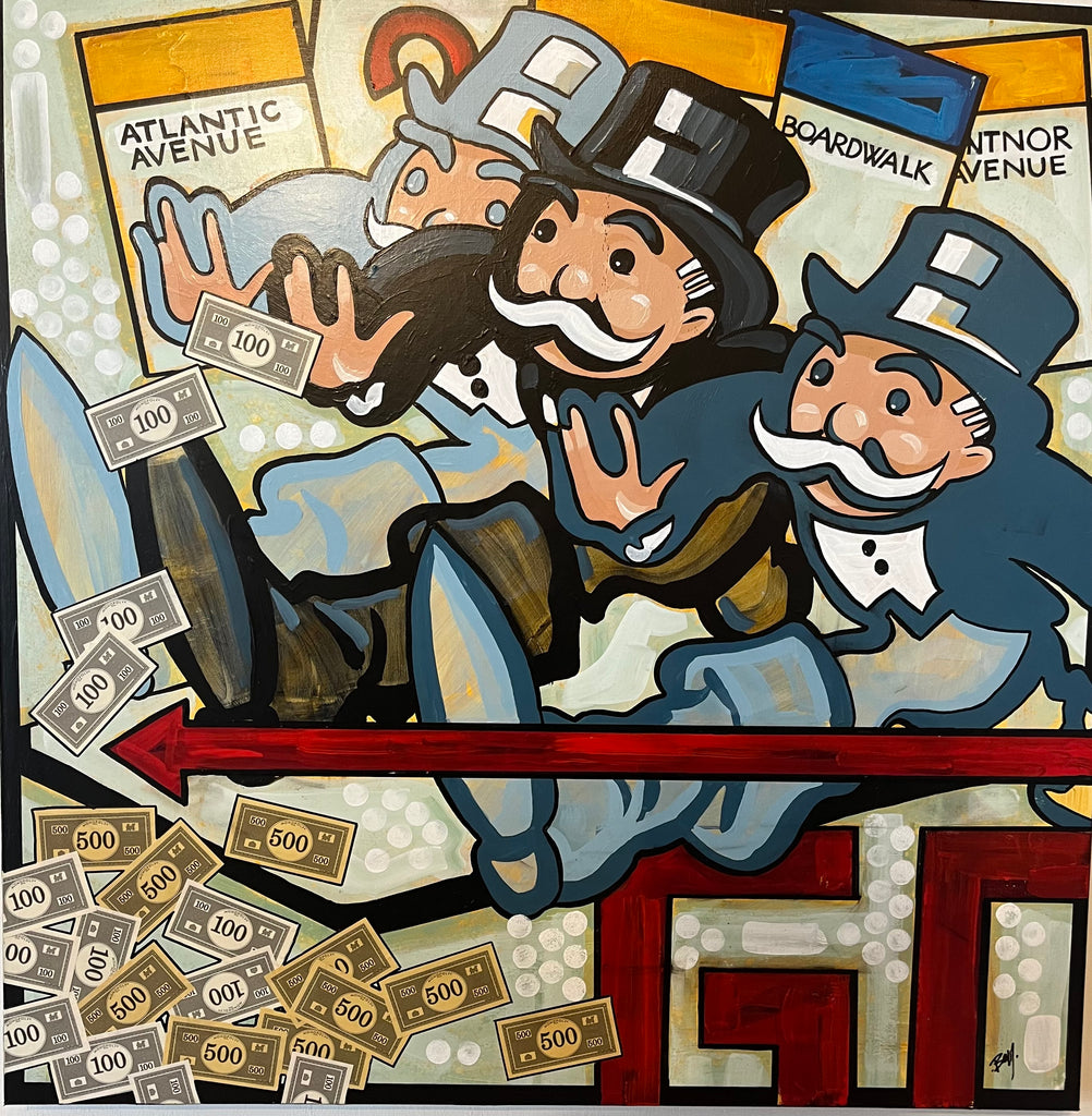 Monopoly money Man by Mike Bell