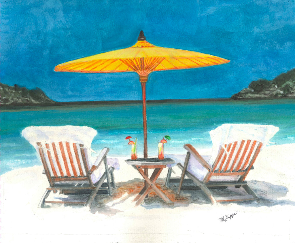 Beach Chairs by Maria Suppa