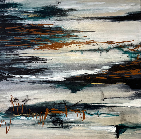 Abstract Mixed Media by Elaine Sherma